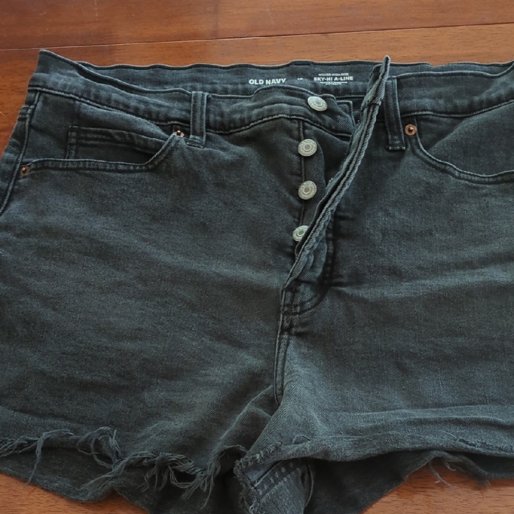 Old Navy Charcoal Button-Fly Shorts